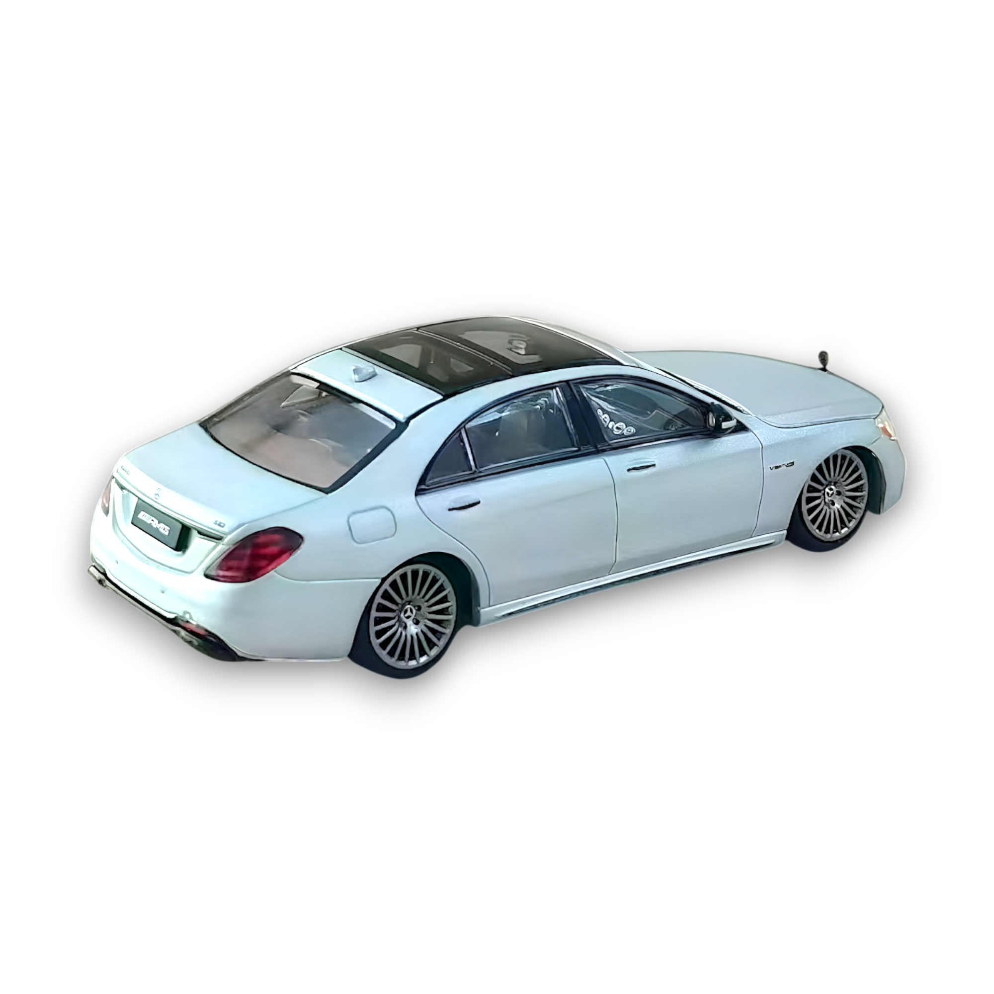 AMG S63 S Class W222 Matte Silver 1:64 by Rhino Model  3