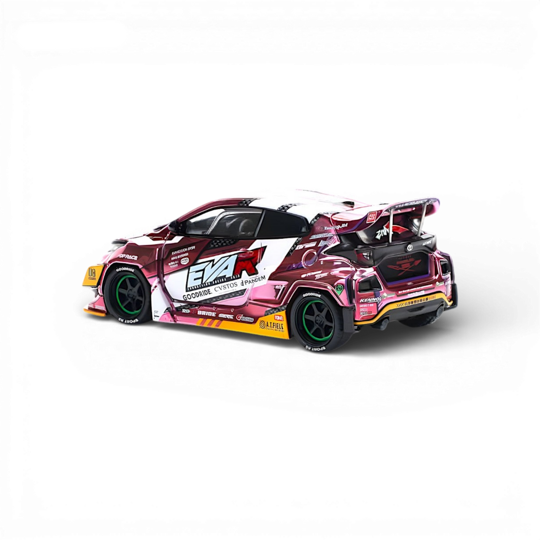 Toyota GR YARIS Pink EVA RT Production Model 1:64 by PopRace  3