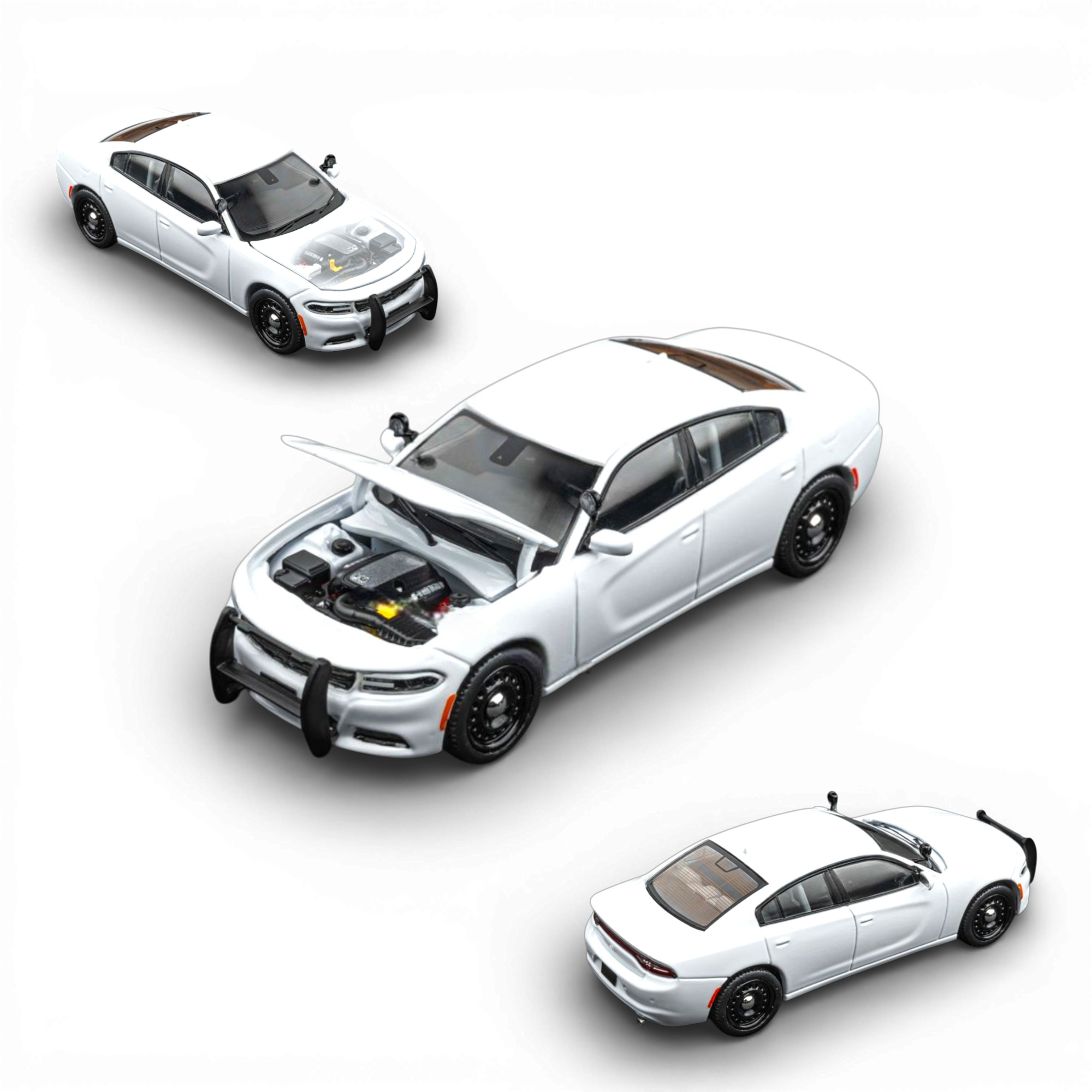 Dodge Warhorse Police Interceptor White 1:64 by Elite Collectibles 