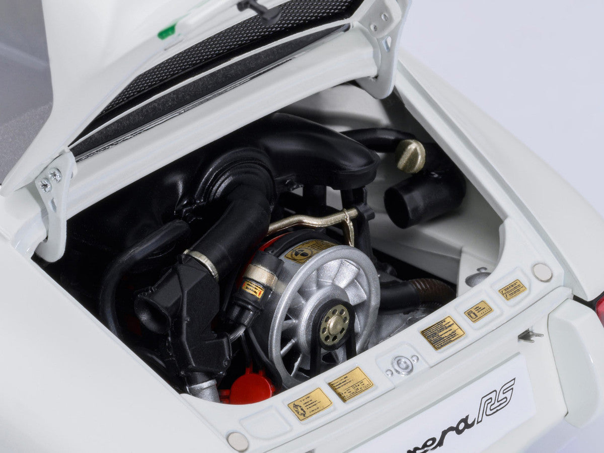 Porsche 911 Carrera 2.7 RS Grand Prix White with Green Stripes and Wheels 1/18 Model Car by Autoart-3