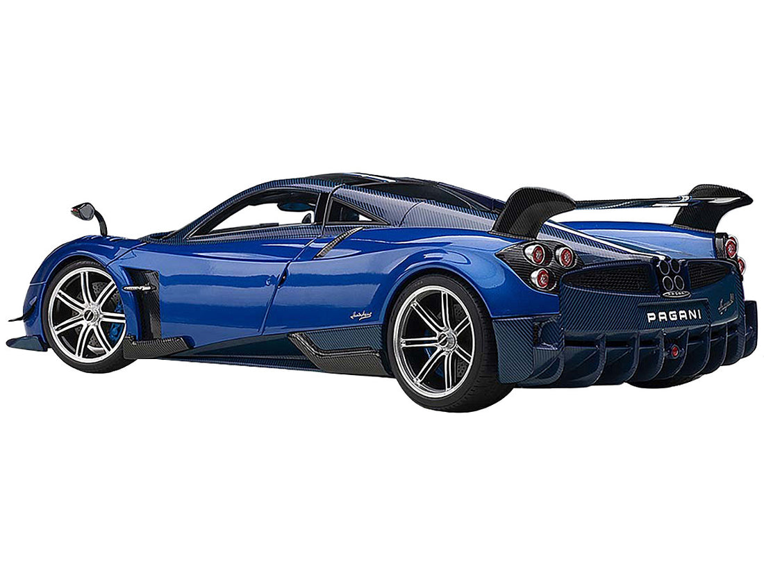 Pagani Huayra BC Blu Francia / Candy Blue Metallic with Carbon Accents 1/18 Model Car by Autoart-3