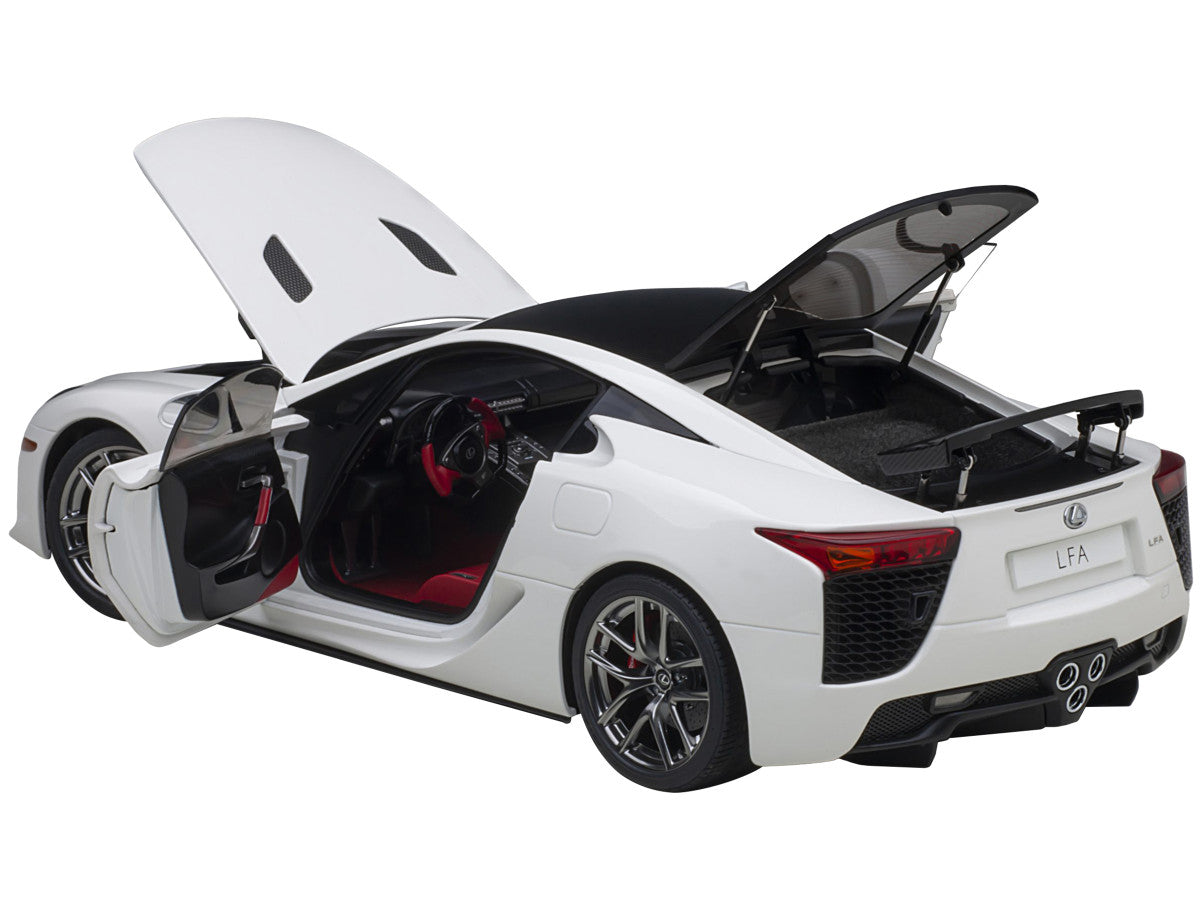 Lexus LFA Whitest White with Carbon Top 1:18 Diecast Model Car