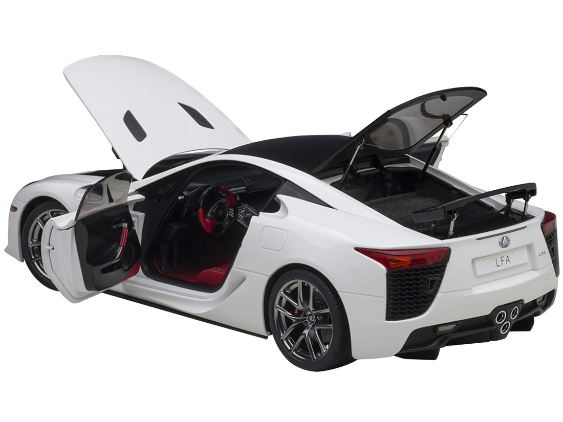 Lexus LFA Whitest White with Carbon Top 1/18 Model Car by Autoart-1