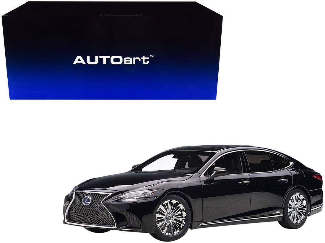 Lexus LS 500h Black with Black Interior 1/18 Model Car by Autoart-0