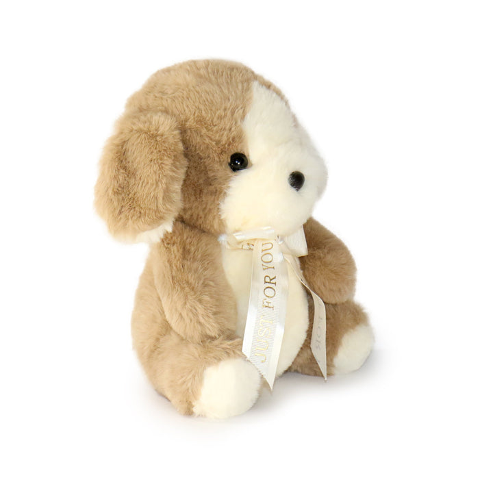 Plush Dog with White Ribbon 8-inch  2