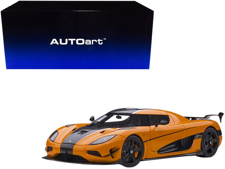 Koenigsegg Agera RS Cone Orange with Black Carbon Accents 1/18  Model Car by Autoart-0