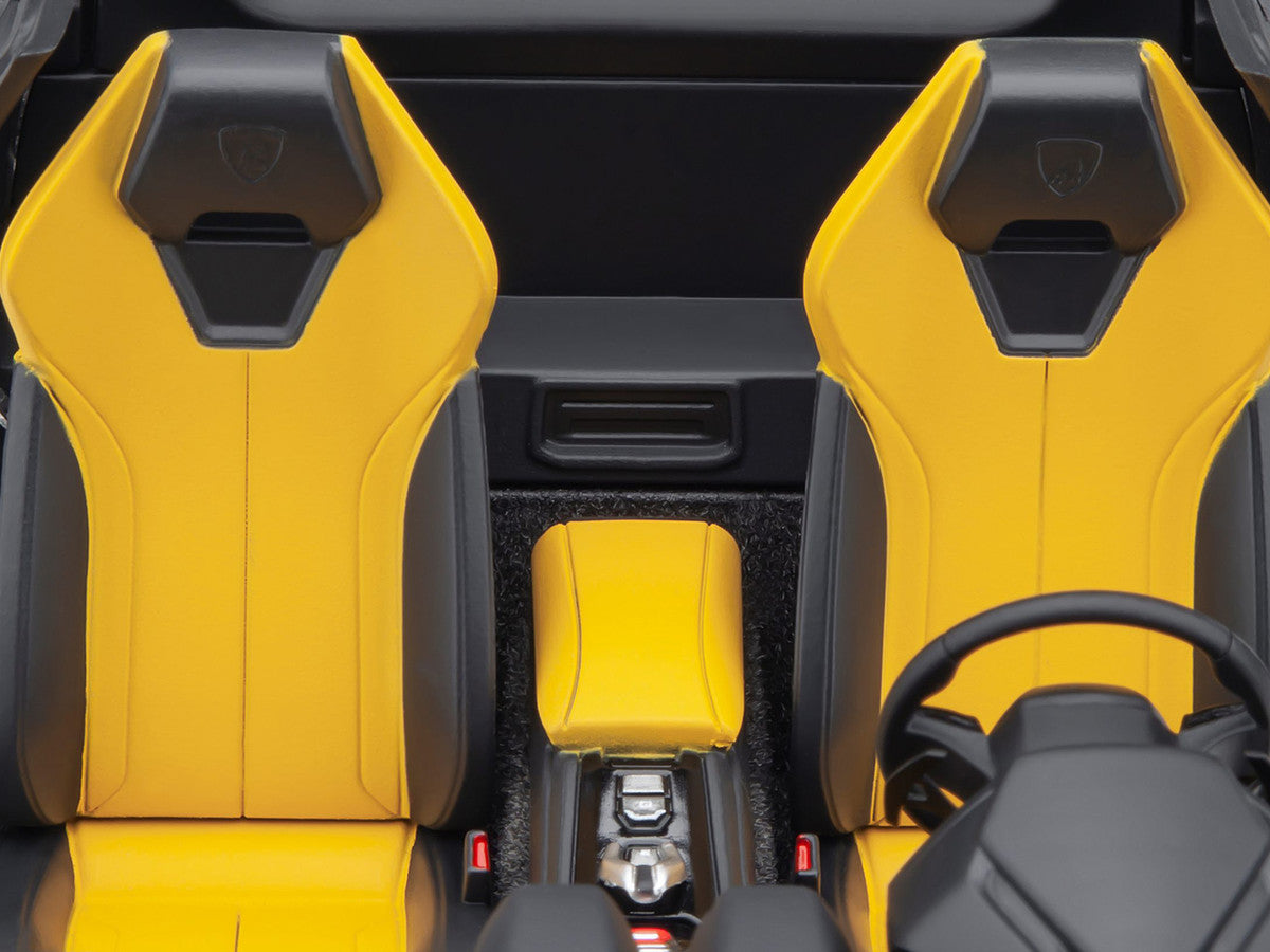 Lamborghini Huracan GT "LB-Silhouette Works" Yellow Metallic with Black Top 1/18 Model Car by Autoart 5