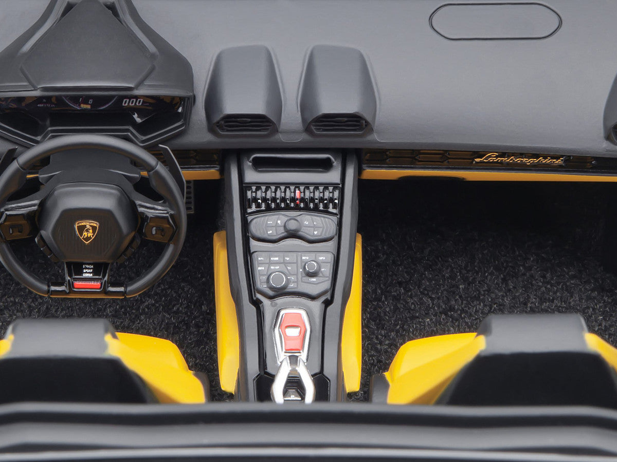 Lamborghini Huracan GT "LB-Silhouette Works" Yellow Metallic with Black Top 1/18 Model Car by Autoart 4