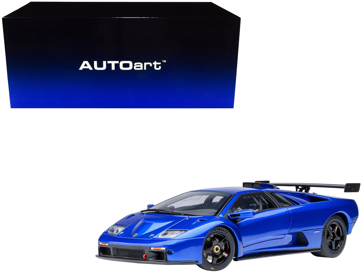 Lamborghini Diablo GTR Monterey Blue Metallic 1/18 Model Car by Autoart-4