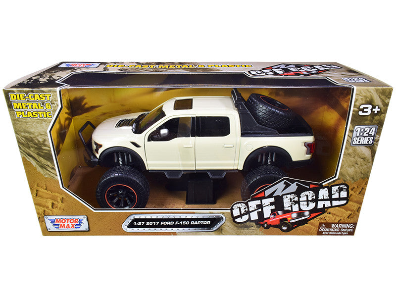 2017 Ford F-150 Raptor Off-Road Pickup Truck Cream 1/27 Diecast Model Car by Motormax-0