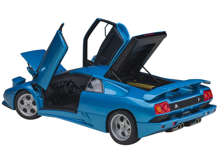 Lamborghini Diablo SE30 Blu Sirena Blue Metallic 1/18 Model Car by Autoart-1