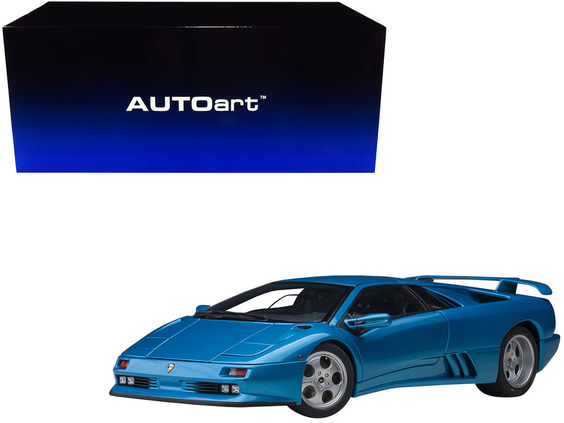 Lamborghini Diablo SE30 Blu Sirena Blue Metallic 1/18 Model Car by Autoart-0