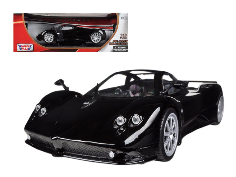 Pagani Zonda F Black 1/18 Diecast Car Model by Motormax 2