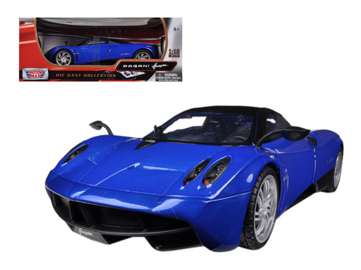 Pagani Huayra Blue with Black Top 1/18 Diecast Model Car by Motormax-0