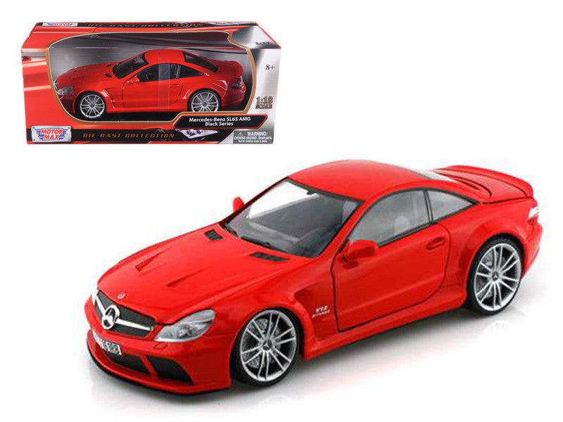 Mercedes SL65 AMG Black Series (R230) Red 1/18 Diecast Model Car by Motormax-0