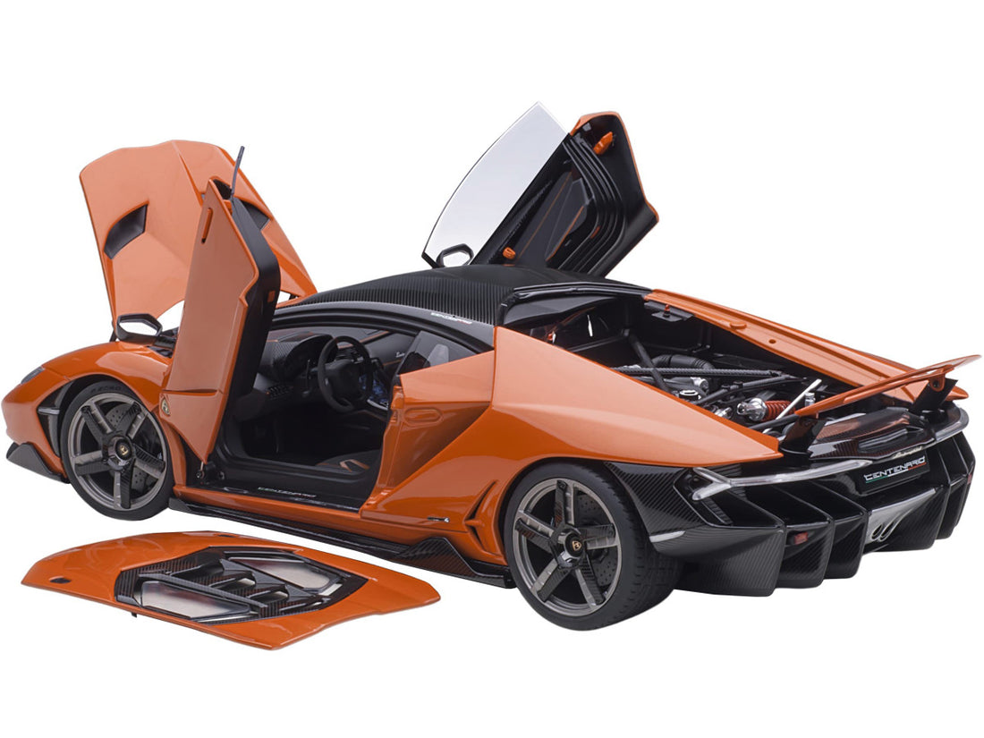 Lamborghini Centenario Arancio Argos / Pearl Orange with Carbon Top 1/18 Model Car by Autoart-1
