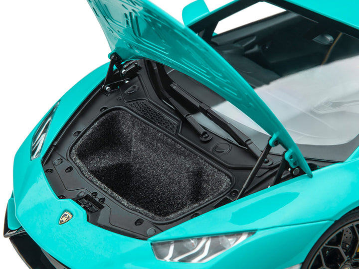 Lamborghini Huracan EVO Blu Glauco Blue 1/18 Model Car by Autoart-1