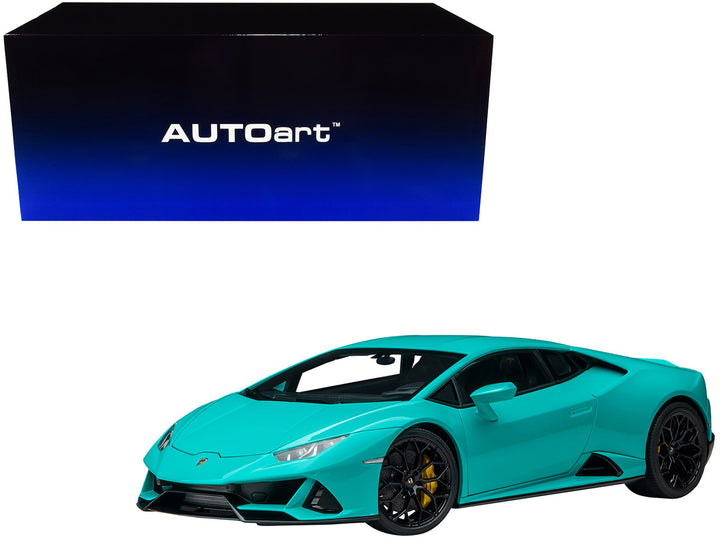 Lamborghini Huracan EVO Blu Glauco Blue 1/18 Model Car by Autoart-0