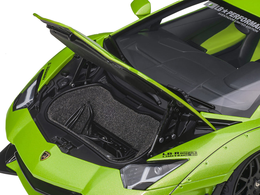 Lamborghini Aventador Liberty Walk LB-Works Pearl Green Metallic Limited Edition 1/18 Model Car by Autoart-2