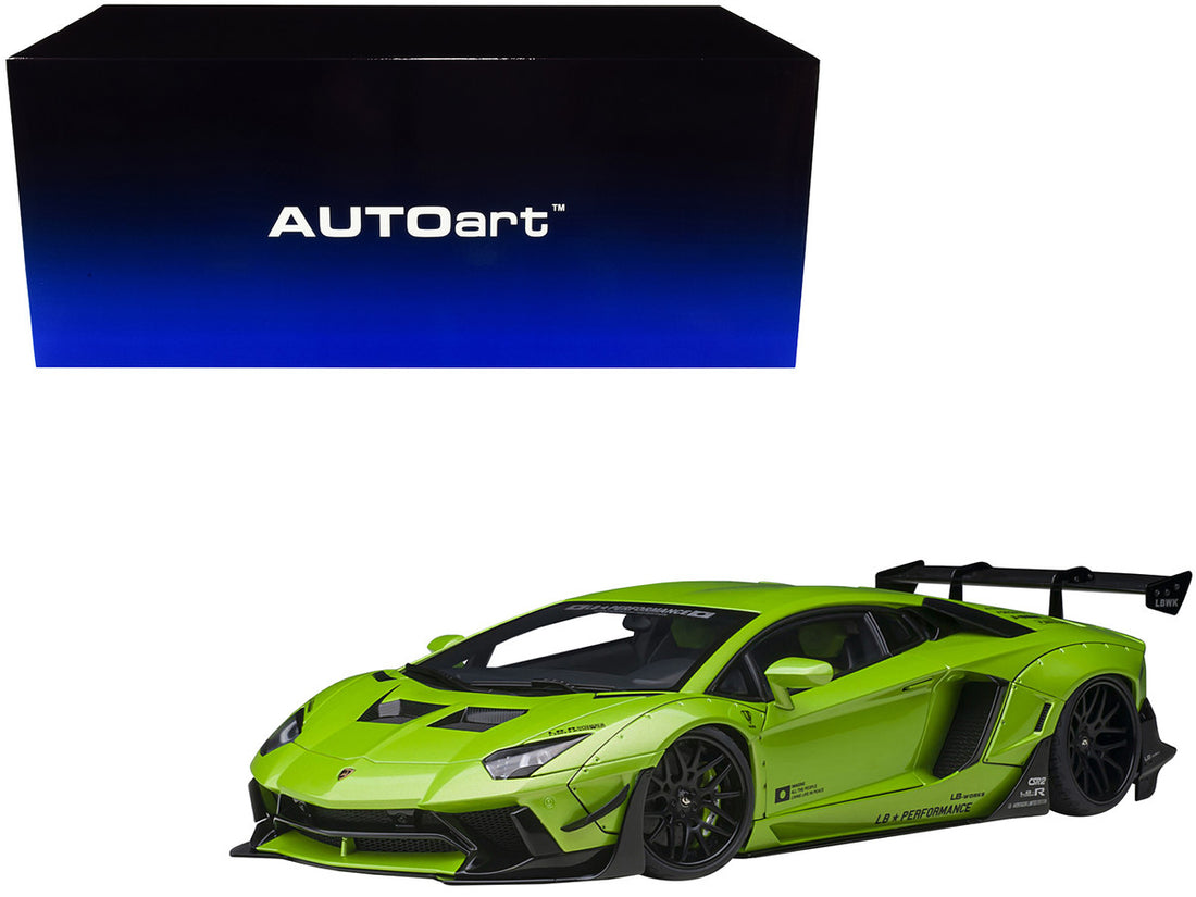 Lamborghini Aventador Liberty Walk LB-Works Pearl Green Metallic Limited Edition 1/18 Model Car by Autoart-0