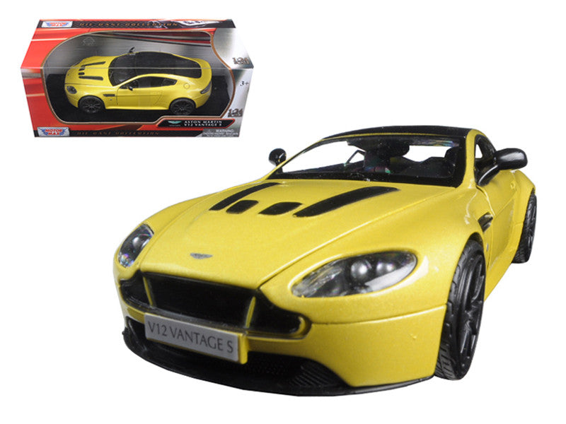 Aston Martin Vantage S V12 Yellow 1/24 Diecast Model Car by Motormax-0