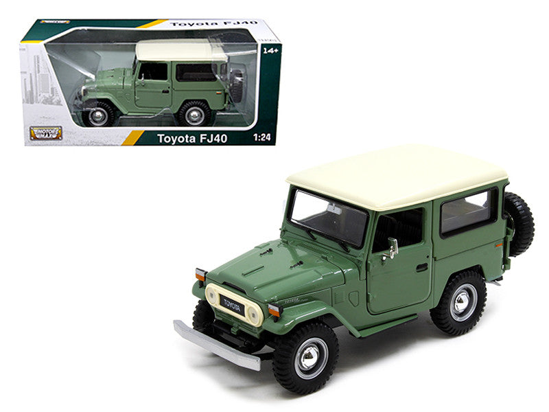 Toyota FJ40 Medium Green 1/24 Diecast Model Car by Motormax-0