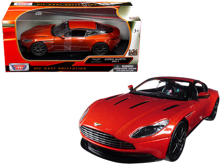 Aston Martin DB11 Copper Orange 1/24 Diecast Model Car by Motormax-0