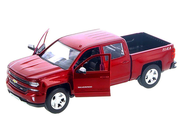 2017 Chevrolet Silverado 1500 LT Z71 Crew Cab Metallic Red 1/27 Diecast Model Car by Motormax-1