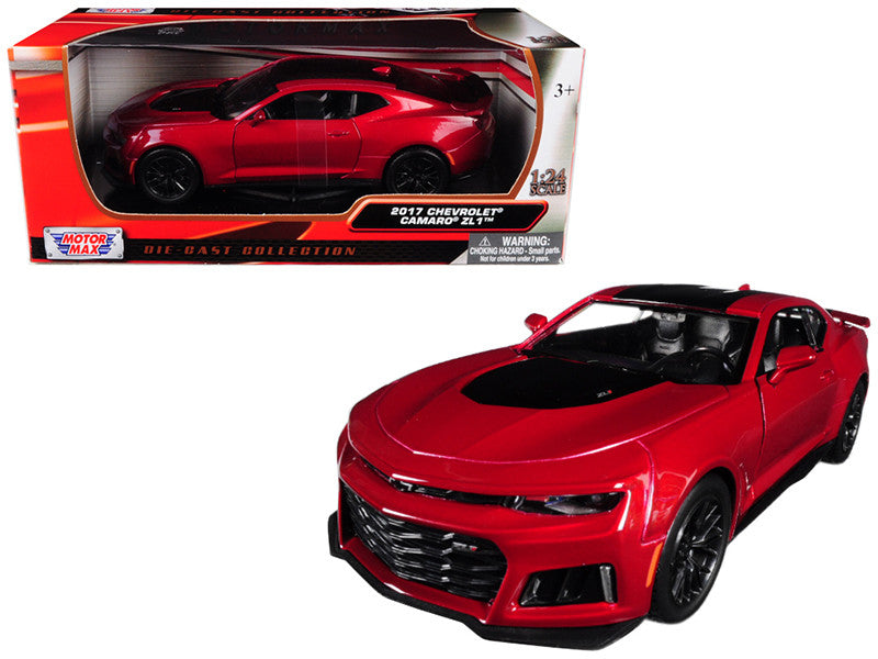 2017 Chevrolet Camaro ZL1 Burgundy 1/24 Diecast Car Model by Motormax-0