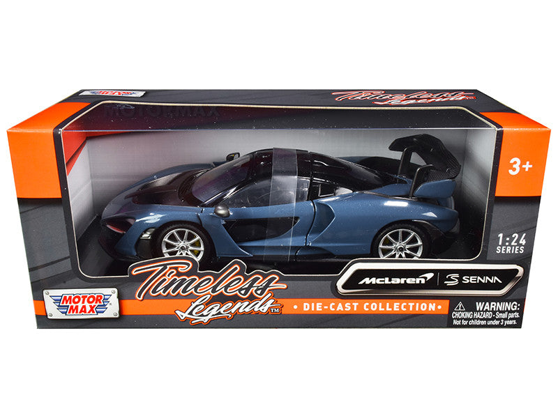 McLaren Senna Gray Metallic and Black "Timeless Legends" 1/24 Diecast Model Car by Motormax-0