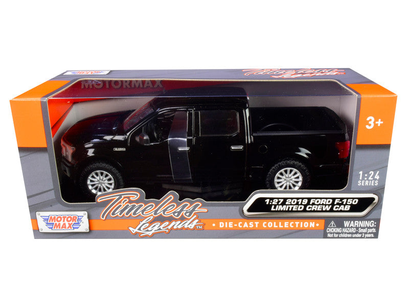 2019 Ford F-150 Limited Crew Cab Pickup Truck Black 1/24-1/27 Diecast Model Car by Motormax-0