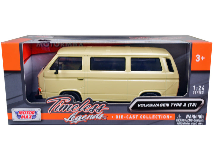Volkswagen Type 2 (T3) Van Beige "Timeless Legends" Series 1/24 Diecast Model Car by Motormax-0