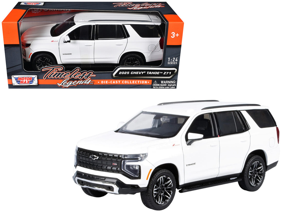 2025 Chevrolet Tahoe Z71 White "Timeless Legends" Series 1/24 Diecast Model Car by Motormax-4