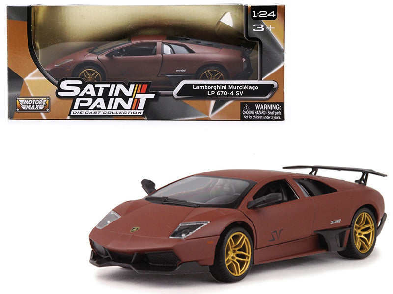 Lamborghini Murcielago LP 670-4 SV Matte Brown 1/24 Diecast Model Car by Motormax-0