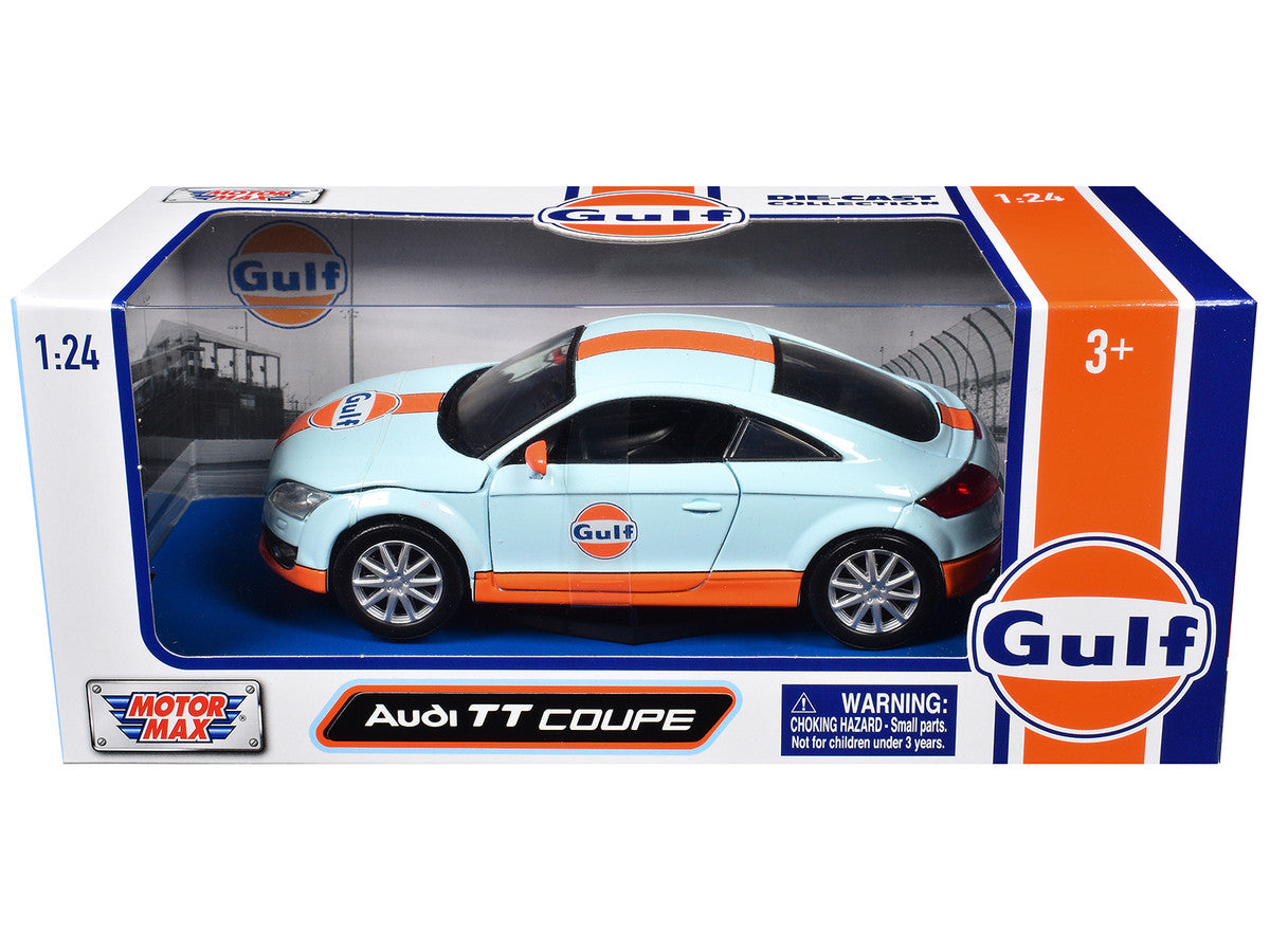 udi TT Coupe "Gulf Oil" Light Blue with Orange Stripes "Gulf Die-Cast Collection" 1/24 Diecast Model Car by Motormax 3