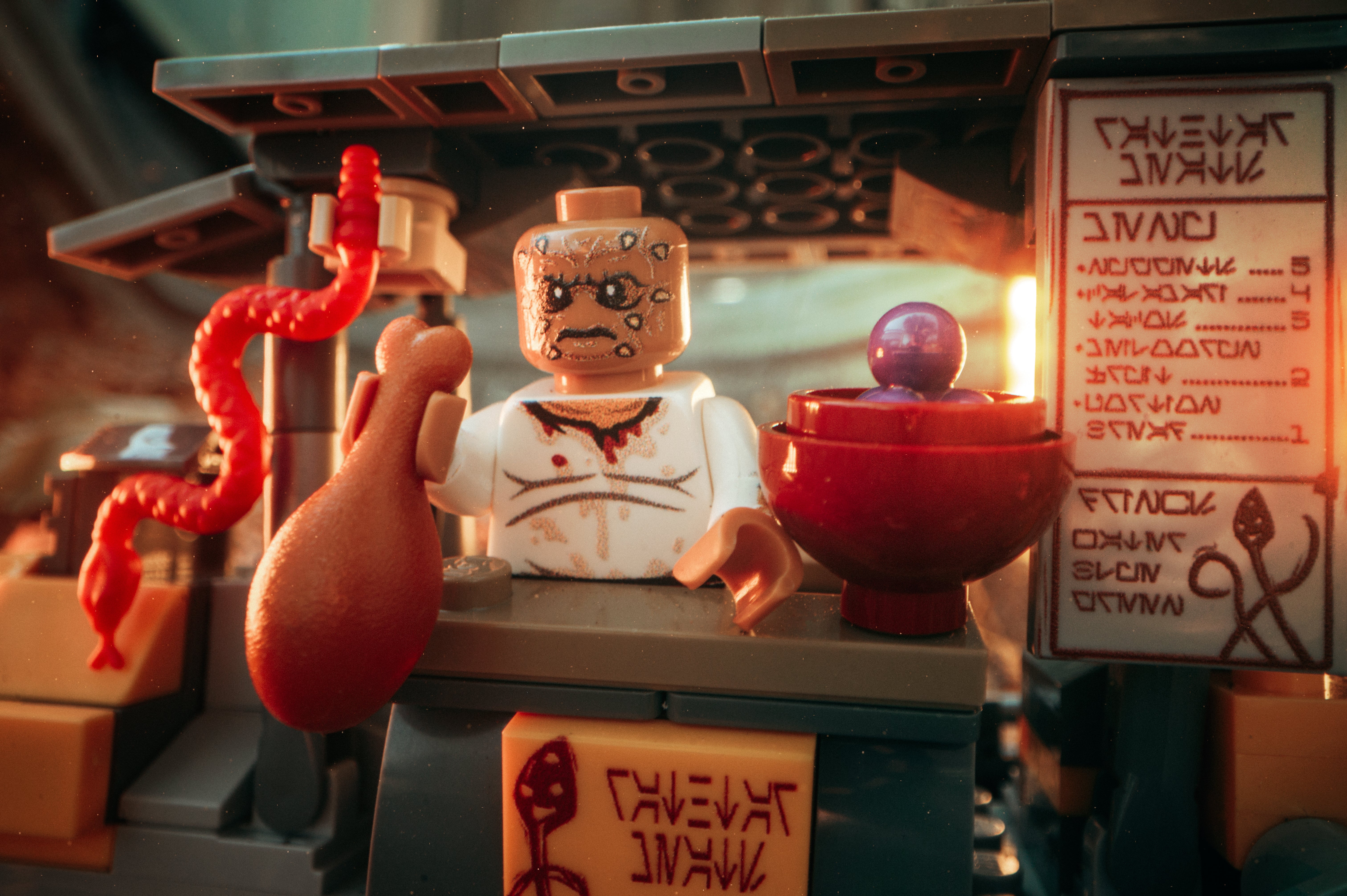 SW Rathtar Meat Food Skiff Set made using LEGO parts - B3 Customs 2