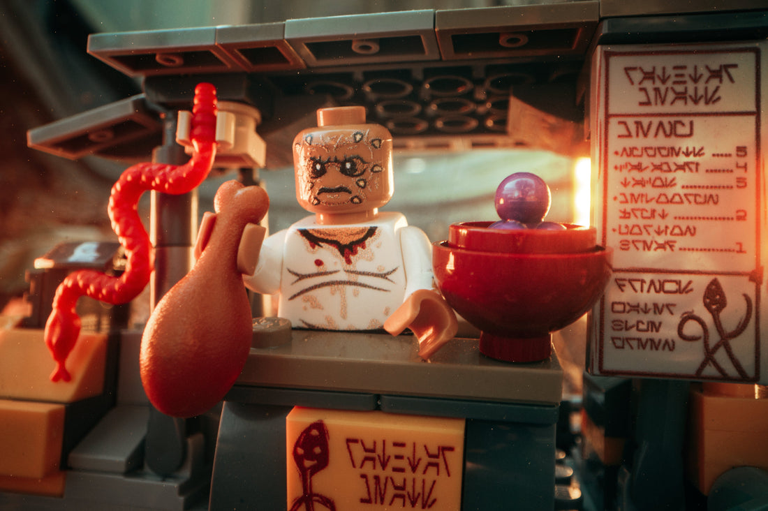 SW Rathtar Meat Food Skiff Set made using LEGO parts - B3 Customs 2