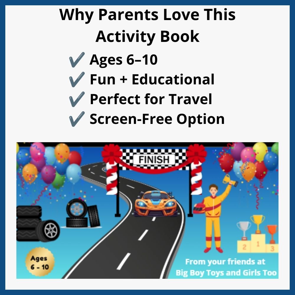 Ultimate Car Racing Learning & Activity Book | Printable PDF for Ages 6–10