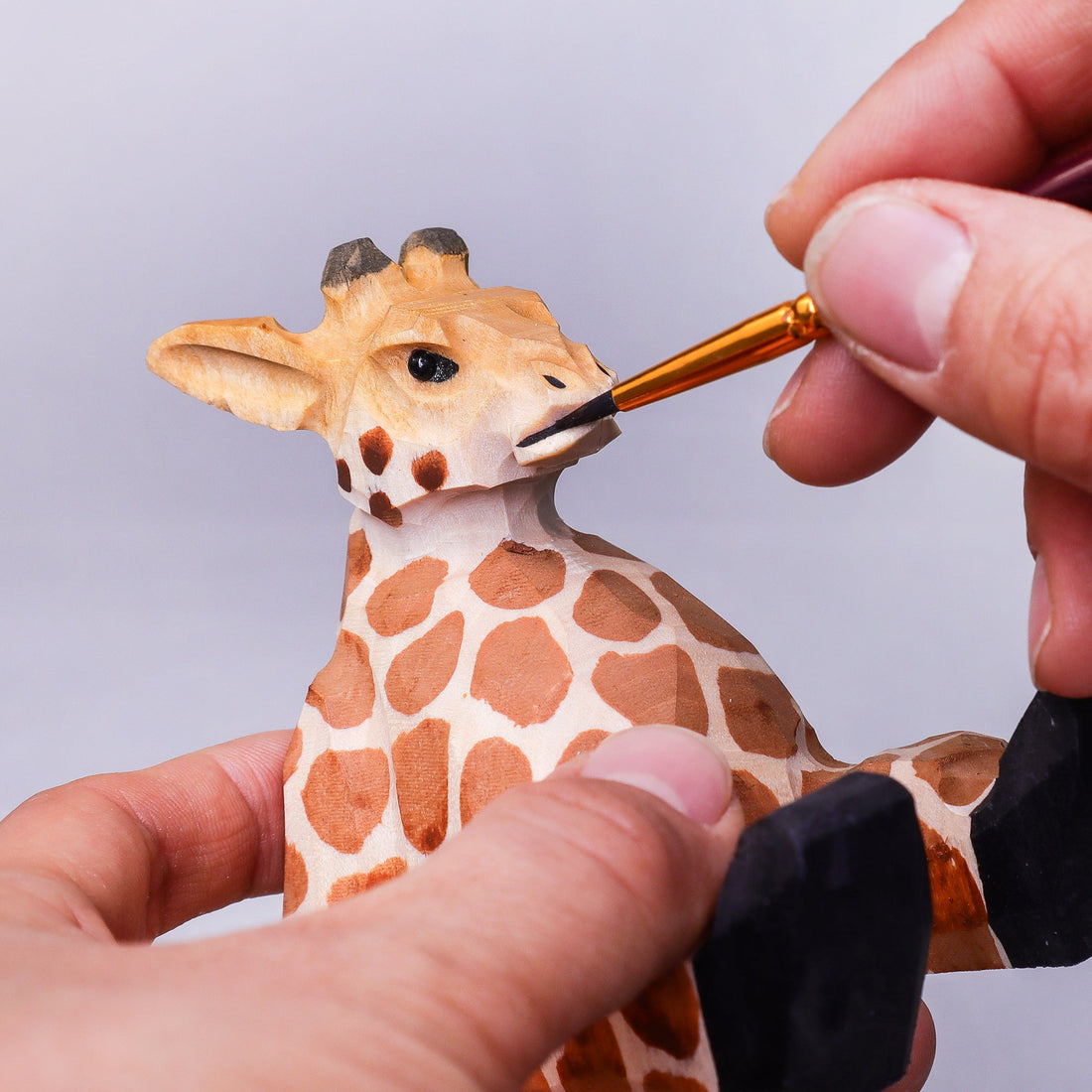 Paint Your Own Wood Carved Giraffe DIY Painting Kit 9
