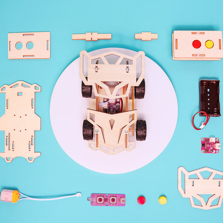 Infrared Remote Controlled Car DIY Kit, Educational STEM Toy 2