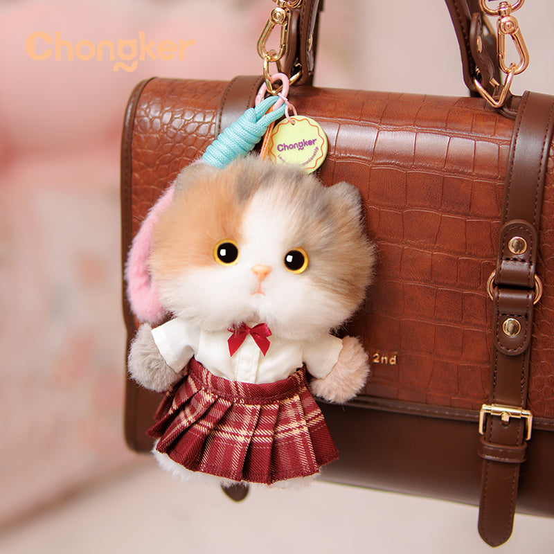 Chongker Mini Cat Plush Keychain – 4.7" Collectible Cat Charm