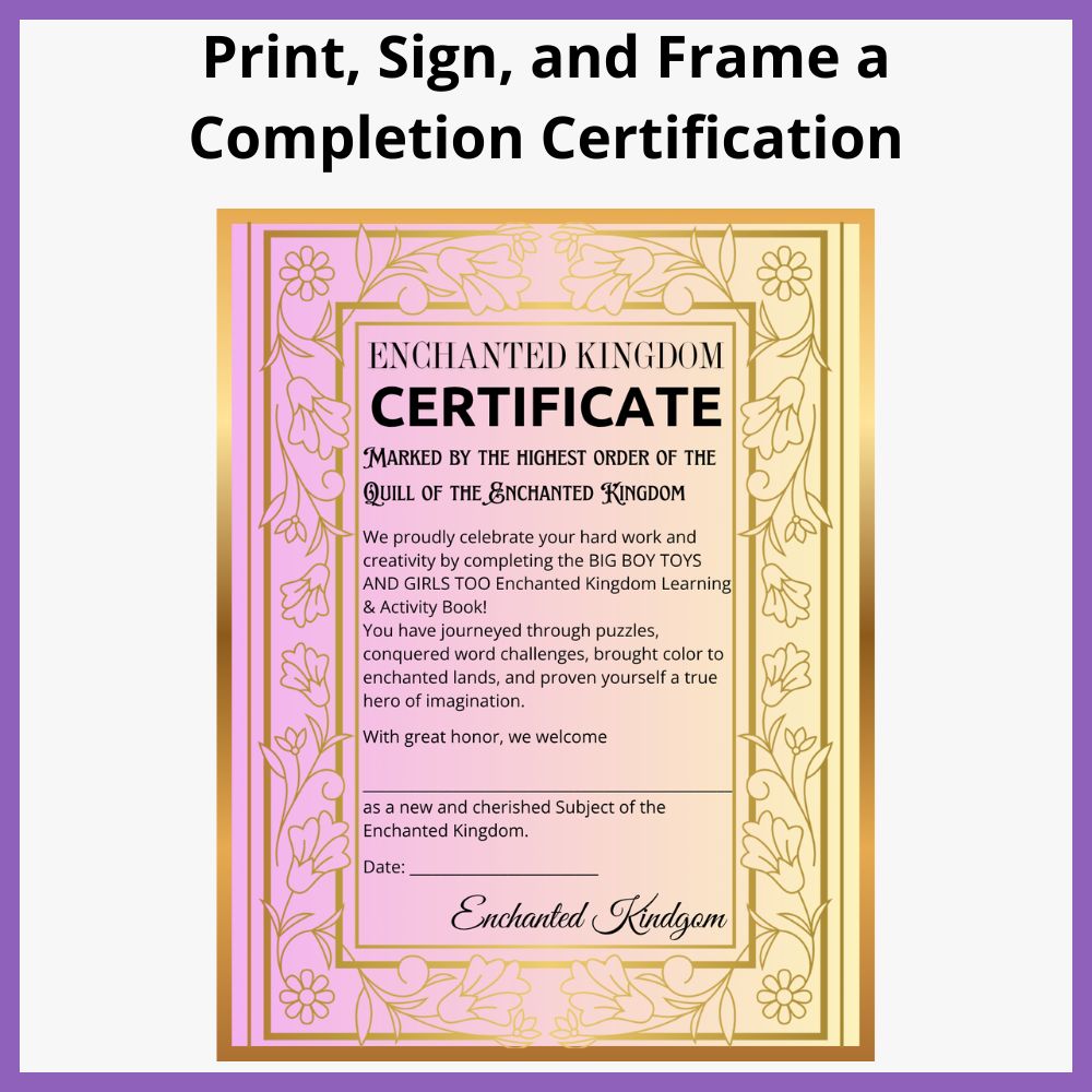 Enchanted Kingdom Learning & Activity Book | Printable PDF for Ages 6–10