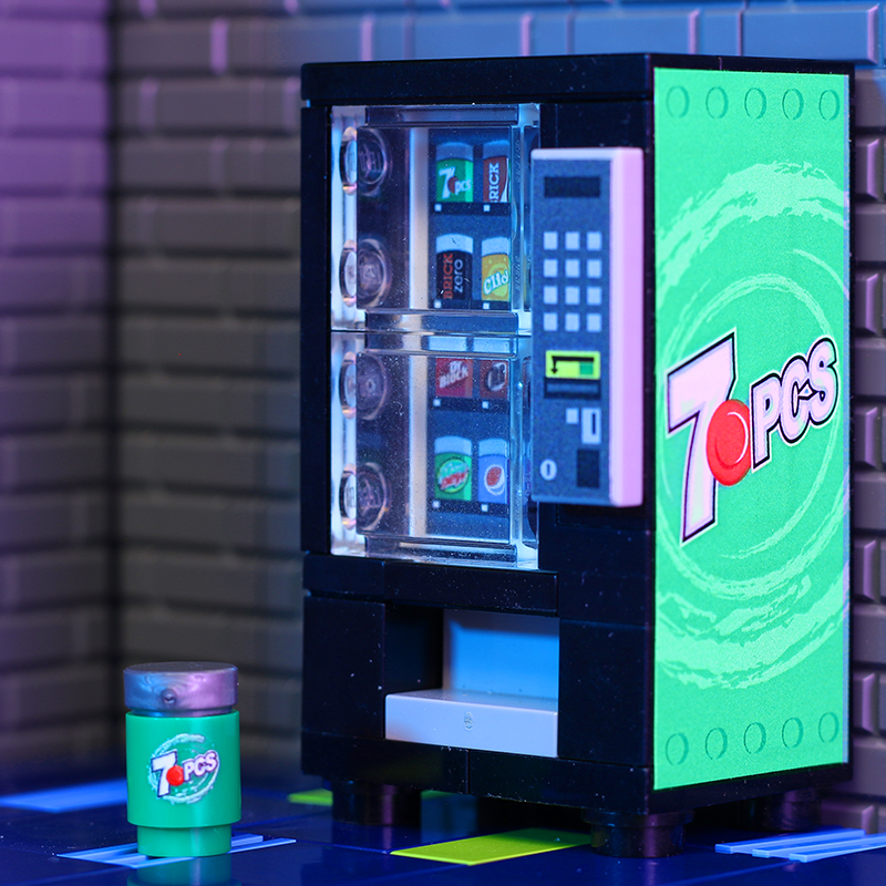 Custom 7 Pieces Soda Vending Machine made using LEGO parts - B3 Customs 2