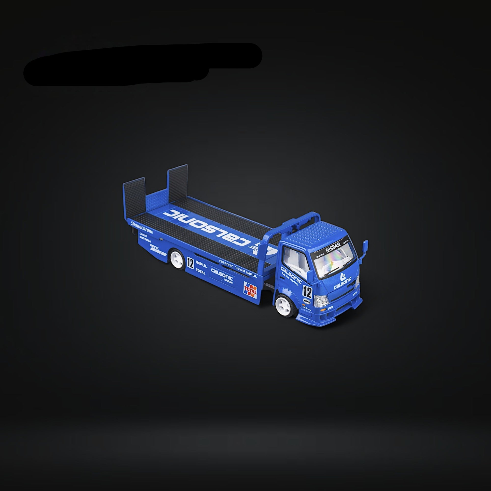 HINO 300 Custom Truck Flatbed  Blue Calsonic Livery 1:64 by MicroTurbo 3