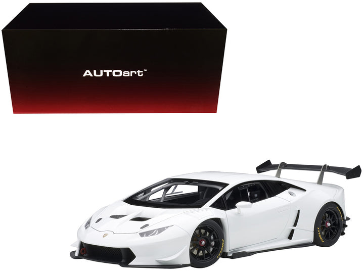 2016 Lamborghini Huracan LP620-2 Super Trofeo White / Bianco Isis 1/18 Model Car by Autoart-0