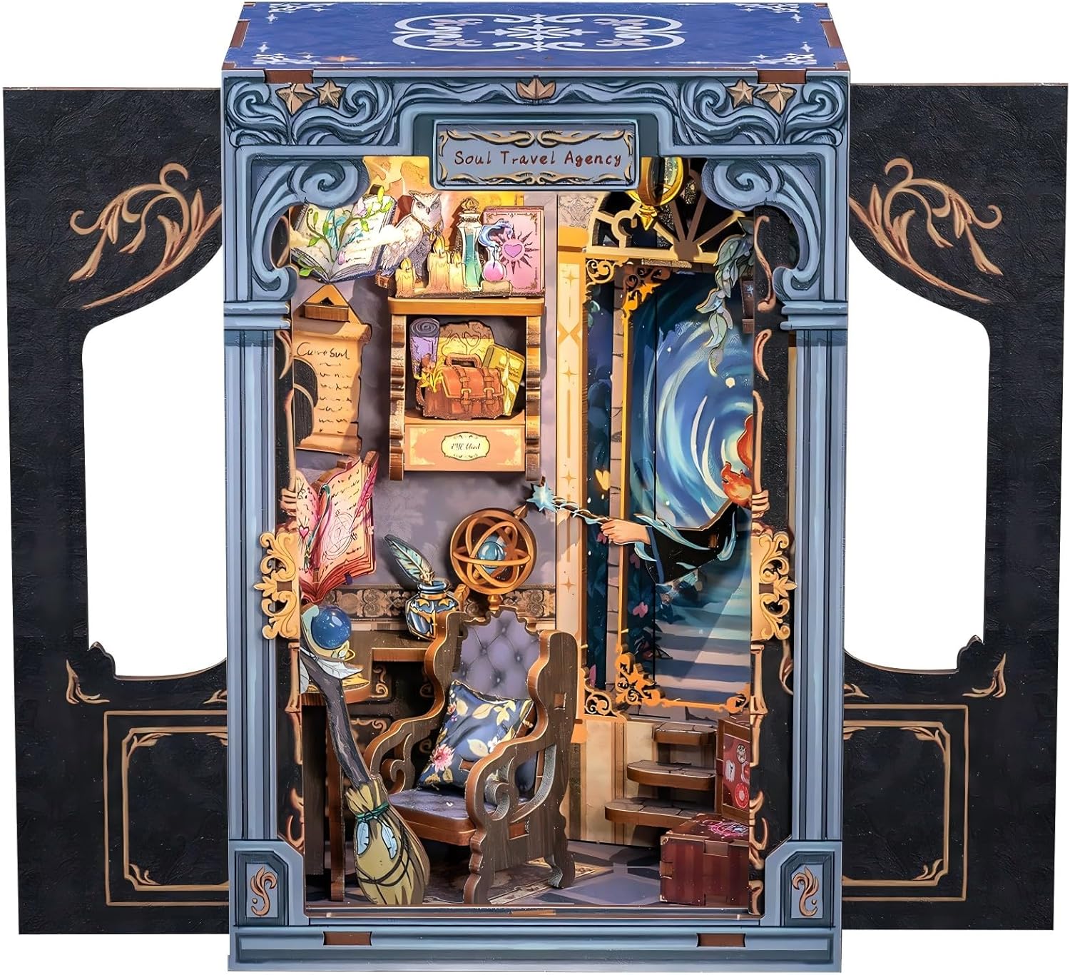 Book Nook Wizardi Miniature - Soul Travel Agency Roombox Kit-0