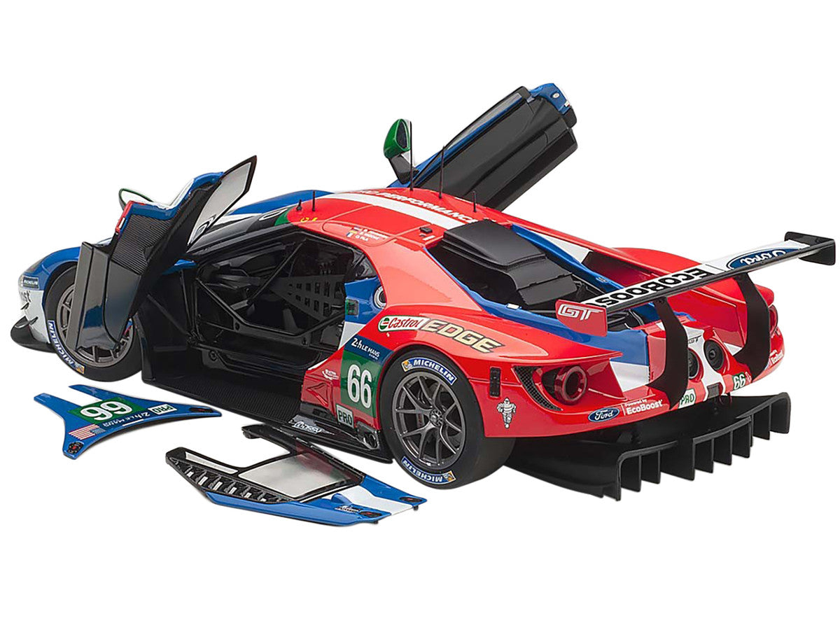 AUTOart Ford 1/18 スケールモデル Ford GT #66 B. Johnson - S. Mucke - O. Pla Le Mans (2016) 1/18