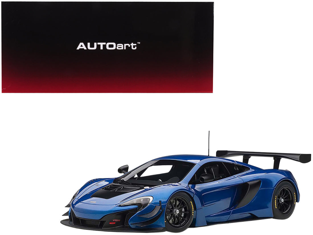 Mclaren 650S GT3 Azure Blue with Black Accents 1/18 Model Car by Autoart-0