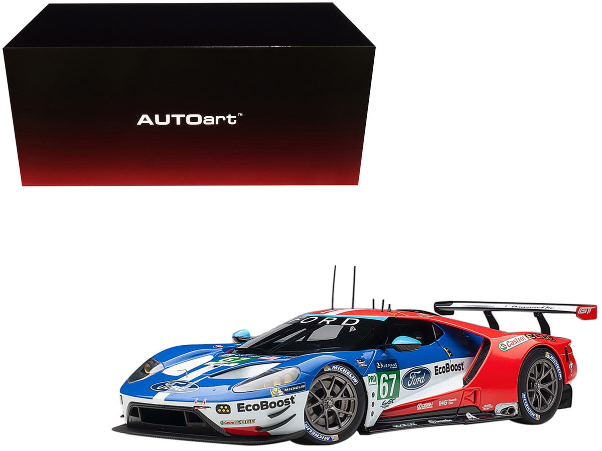 Ford GT #67 Harry Tincknell - Andy Priaulx - Pipo Derani "Ford Chip Ganassi Team UK" 24H Le Mans (2017) 1/18 Model Car by Autoart-0