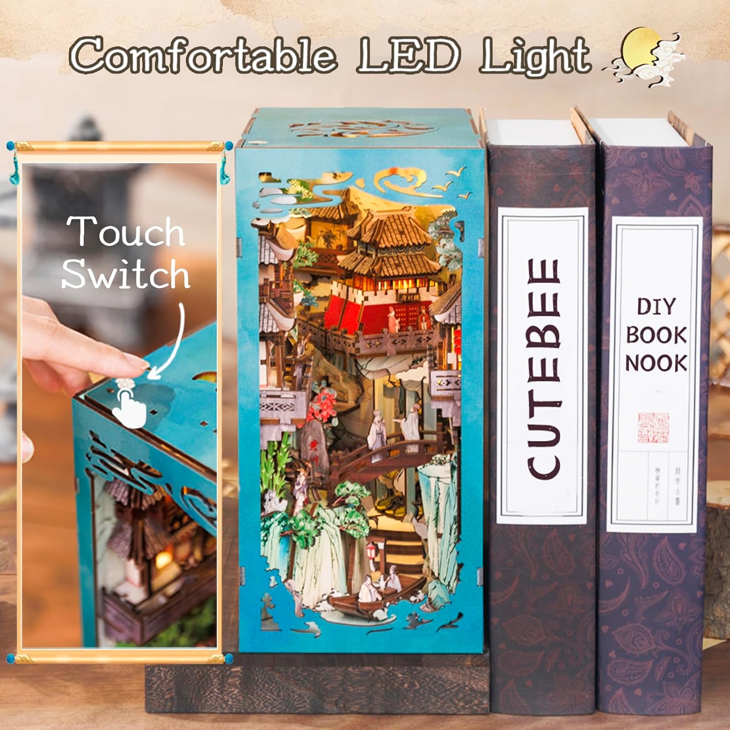 Book Nook Wizardi Miniature - Su Dongpo's Life Roombox Kit-3